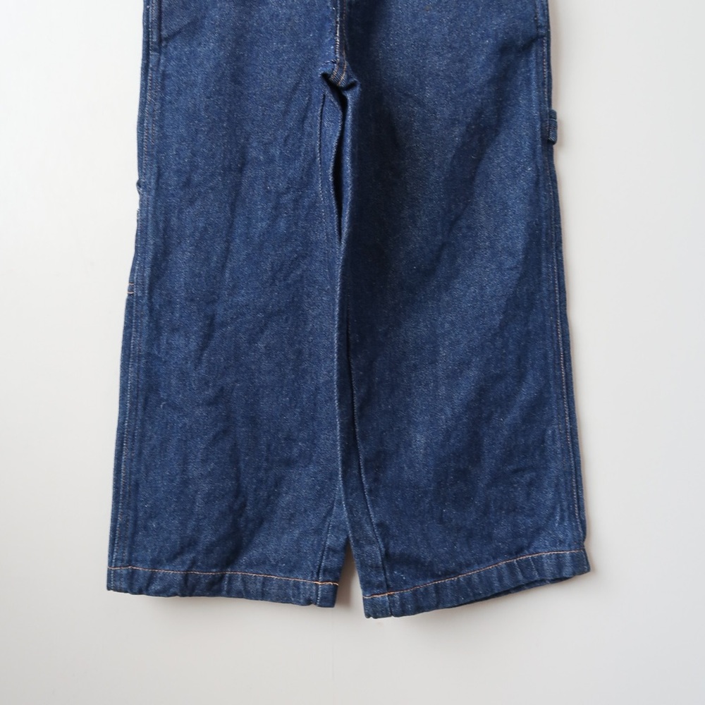 Vintage 90s Y2K Tommy Hilfiger Wide Leg Dark Wash Overalls Girls XL - Picture 5 of 9